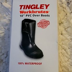 TINGLEY Workbrutes Black 10" height PVC Over Boots 35121 100% waterproof…XL NEW
